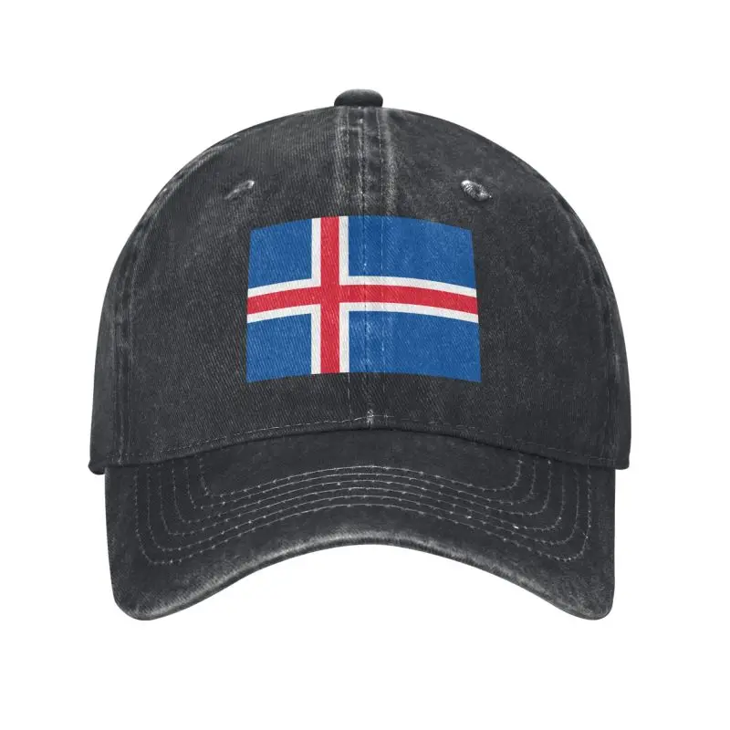 Personalized Cotton Flag Of Iceland Baseball Cap for Men Women Adjustable Dad Hat Streetwear