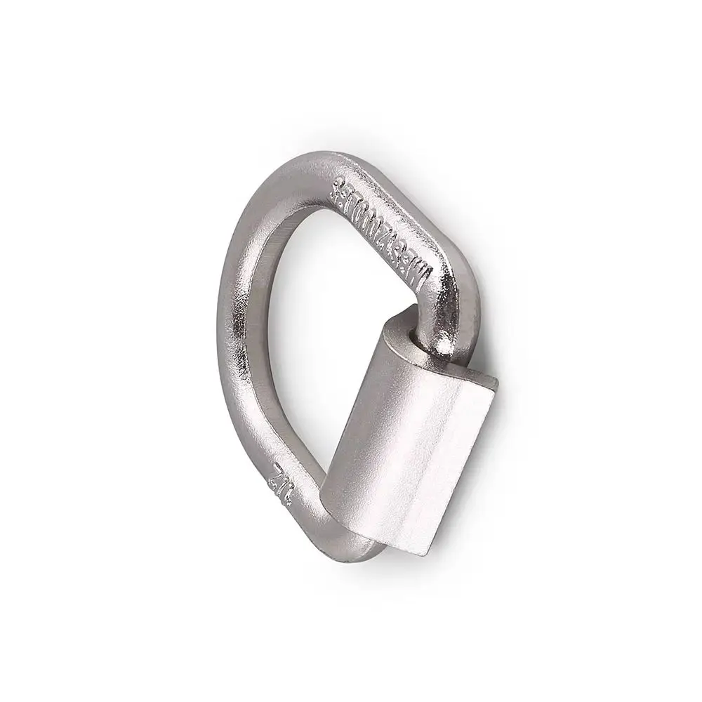 

﻿ ﻿ Heavy Duty Weld-On D-Ring Forged Iron Mounting Ring 1/2" 12000 Lbs for Flatbed Truck Trailer Dock Warehouse Pickup