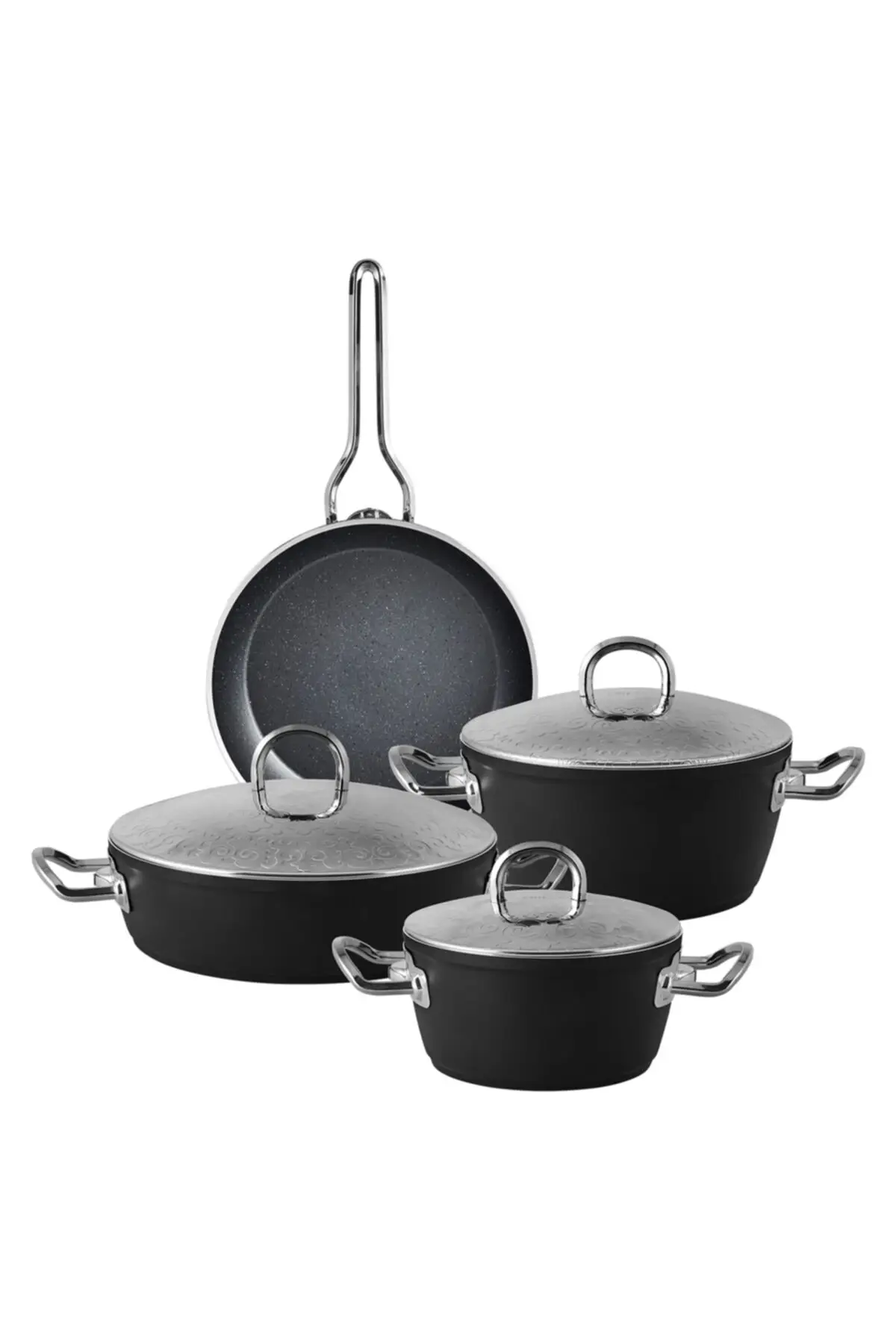 DOLBOVI Helis Arya Metal 7 piece granite Cookware Set Cookware Set