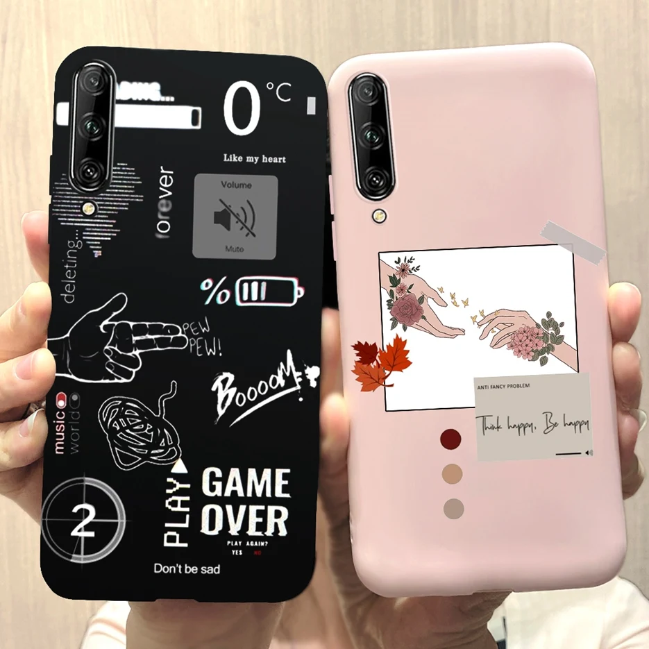 For Huawei Y9s Case STK-L21 STK-LX3 New Fashion Art Flowers Back Cover For Huawei Y9s Y 9s Phone Case Soft Silicone Fundas Coque