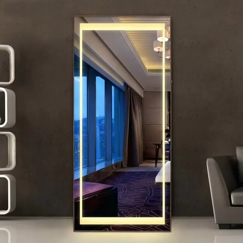 New Design Full Length Cloth Mirror with Light Standing Floor Mirror