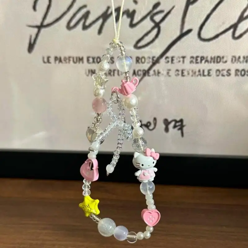 سانريو مرحبا كيتي الهاتف قلادة أنيمي الكرتون فراشة الملاك كيتي جراب هاتف سلسلة المفاتيح حقيبة الظهر اكسسوارات هدية