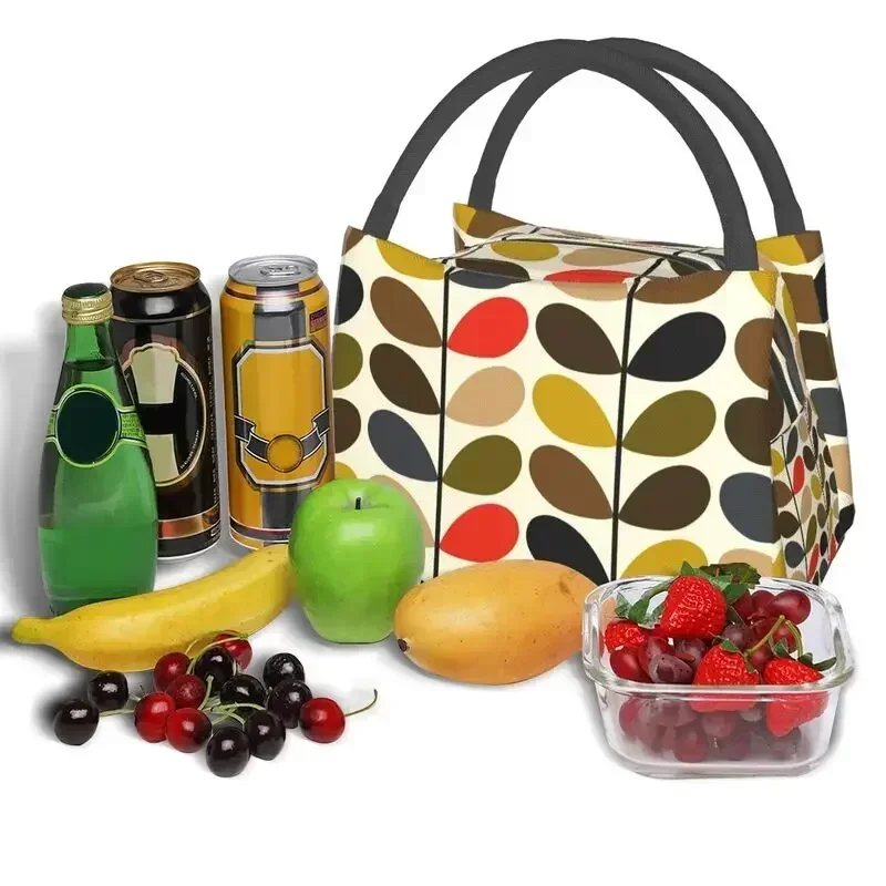 

Изолированная сумка для обеда Orla Kiely для скандинавского геометрического холодильника середины века, термобокса для еды