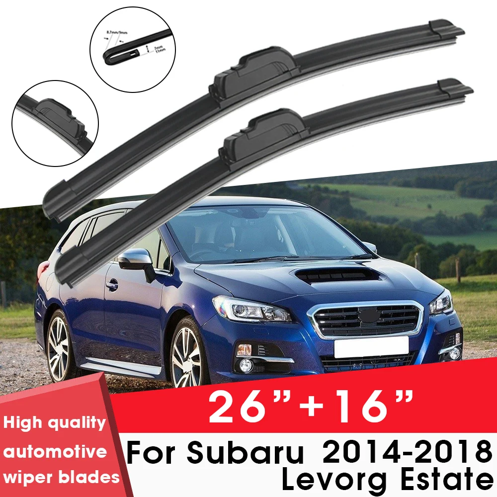 

Car Wiper Blade Blades For Subaru Levorg Estate 2014-2018 26"+16" Windshield Windscreen Clean Rubber Silicon Cars Wipers