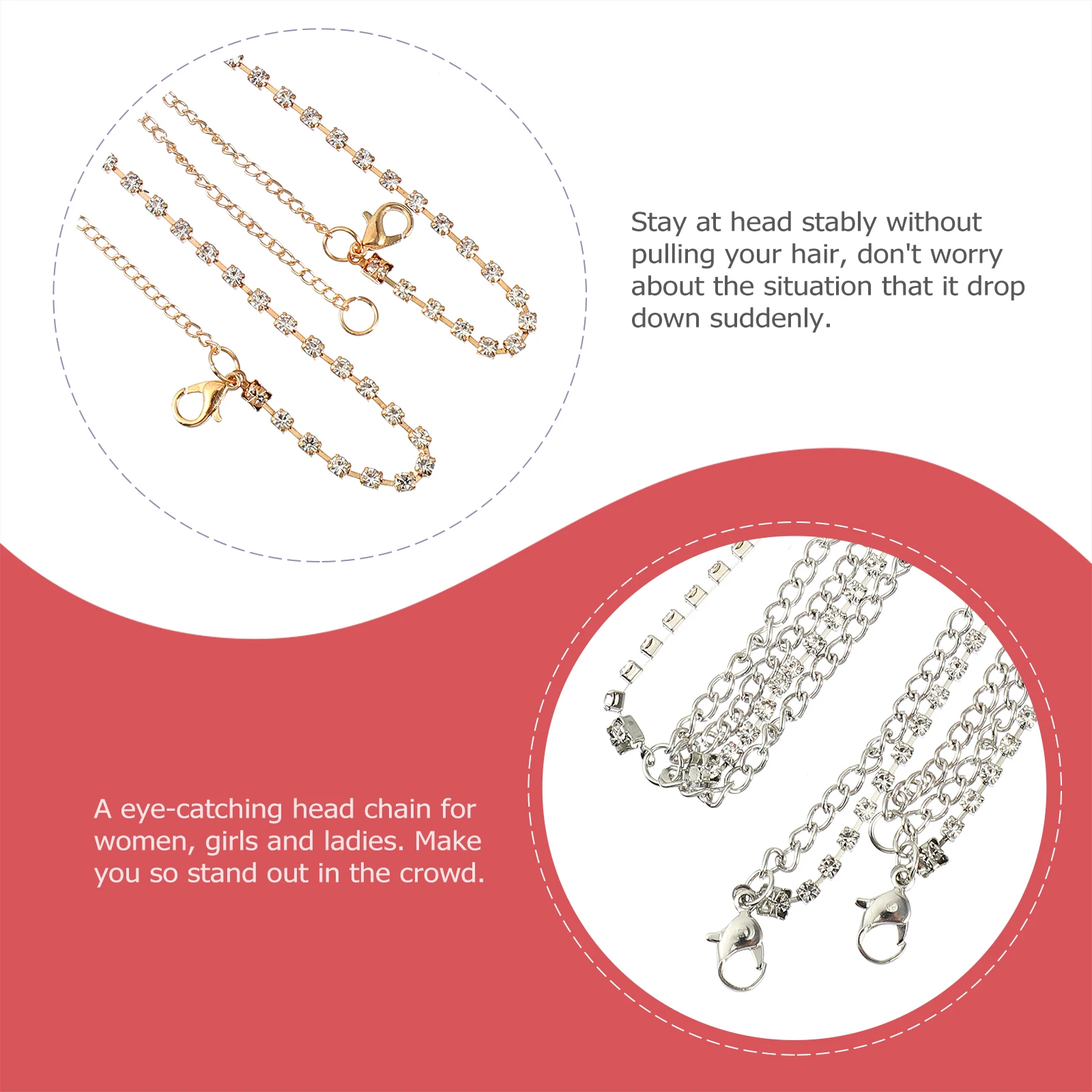

4 Pcs Alloy Tassel Hair Accessories Bridal Band Bands Festival Headband for Women Bridesmaid Hairpiece Jewelry Girls