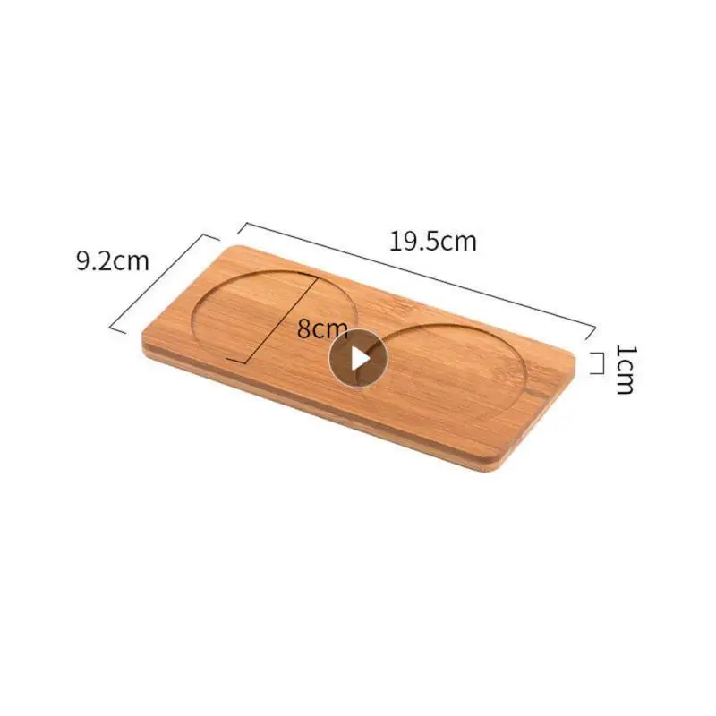 Rectangular Tray Fashionable Save Space Square Oval Multifunctional Conditioner Bottle Holder Bathroom Storage Bamboo Tray