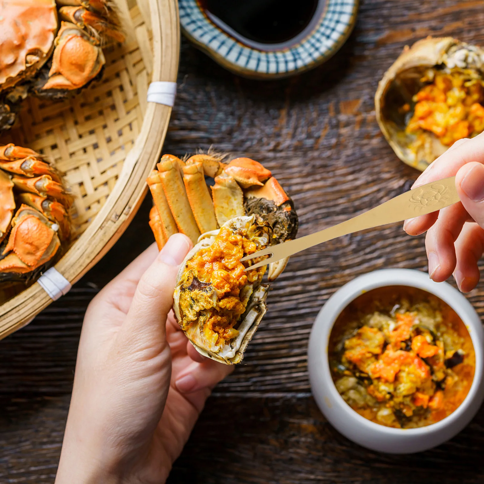 6 قطعة الفولاذ المقاوم للصدأ كراب شوكة مجموعة المأكولات البحرية يختار للمنزل مطعم كراب اللحوم المحار الجوز المنتقى أداة المأكولات البحرية