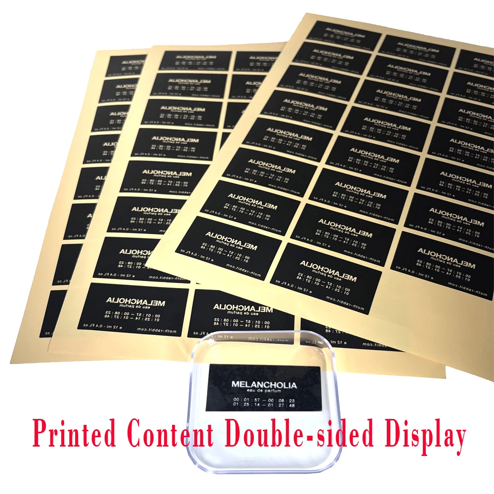 Black Transparent Stickers Printed Content Double-sided Display Available In Glass Doors Stationery Anti-scratch Sticker Labels