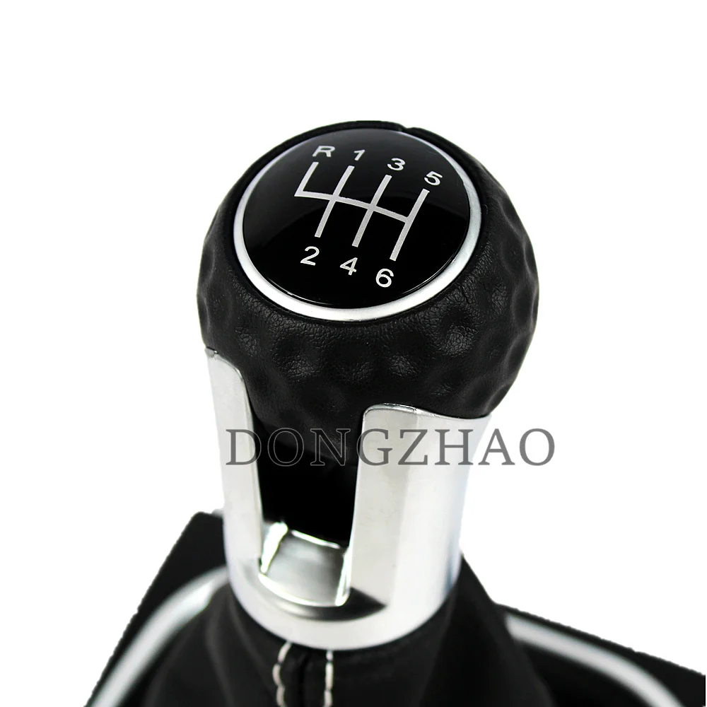 For VW Scirocco 2009 2010 2011 2012 2013 2014 Car-Stying 6 Speed Car Gear Stick Level Shift Knob With Leather Boot