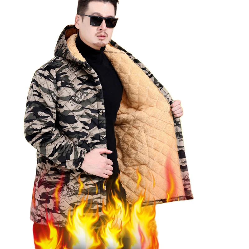 

Thiened хлопковый рабочий фартук, мужская зимняя верхняя одежда, тяжелый комбинезон на подкладке Fce Du, кухонное пальто, теплая молодежная длинная линия