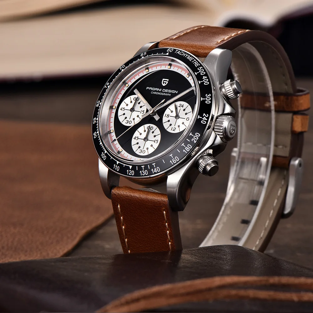 PAGANI DESIGN orologio da uomo al quarzo moda uomo delle migliori marche 40mm Giappone Vk63 cronografo con specchio luminoso in zaffiro orologio da uomo 10BAR