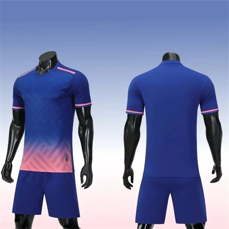 قمصان كرة القدم عالية الجودة فارغة لكرة القدم قصيرة الأكمام السراويل الاطفال النساء الرجال الرياضة تي شيرت DIY عدد التخصيص #4