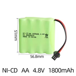 4.8V1800mah NiMH AA Battery with SM PLUG For Rc toys Cars Tanks Robots Boats Guns 4.8v Rechargeable Battery Pack