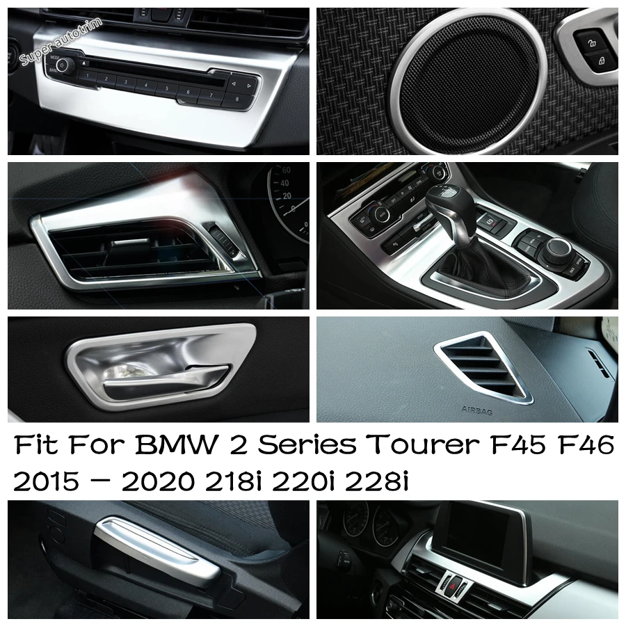 

Roof Read Light / Dashboard Air AC Outlet / Seat Adjust Cover Trim For BMW 2 Series Tourer F45 F46 2015 - 2020 218i 220i 228i