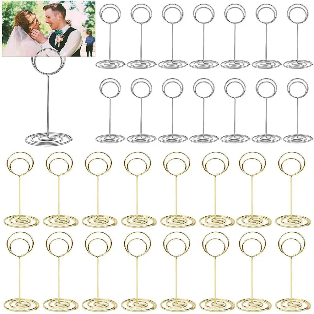 

Party Desktop Decoration Wedding Supplies Paper Clamp Heart Shape Table Numbers Holder Place Card Clamps Stand Photos Clips