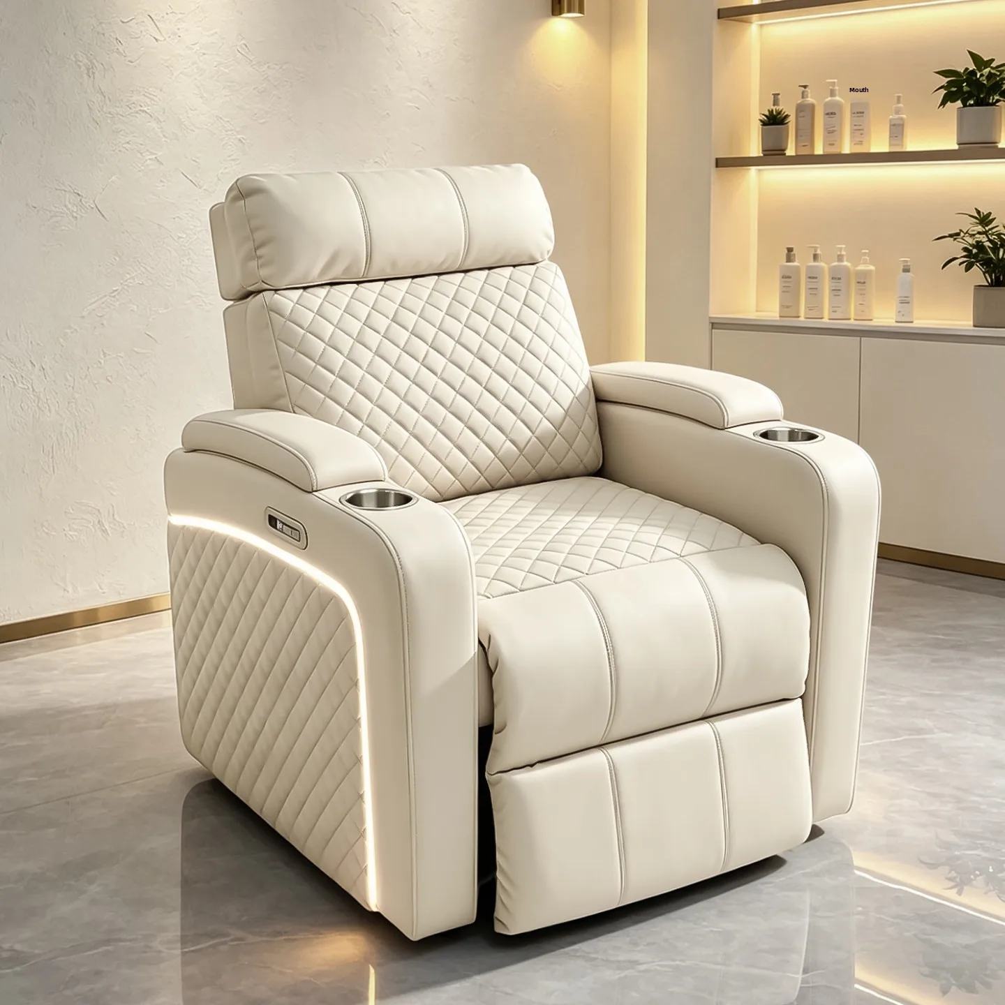 New Barber Shop Hair Salon Perm Dyeing Chair Electric Reclining Sofa Modern Minimalism PU Leather Adjustable School Hospital