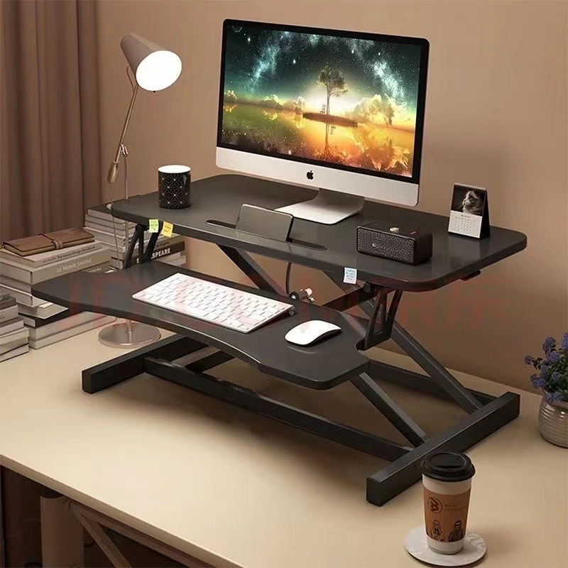 Adjustable Raising Rack Pneumatic Lifting Foldable Standing Notebook Desk
