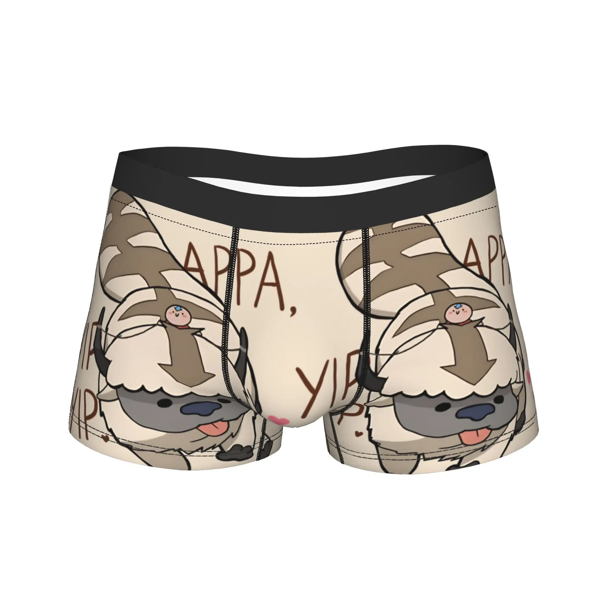 Cute Appa Chibi With Aang Avatars Airbender Shorts Briefs  Underwear Hot Sale Men Breathable Trunk Custom Large Size Panties