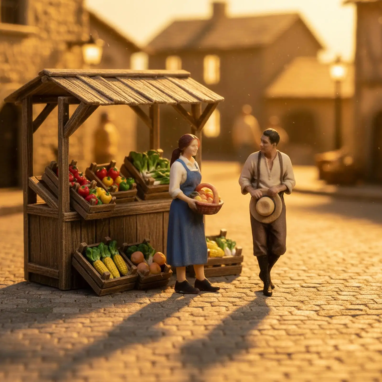 

Коллекционные реалистичные 3D-фигурки пары фермеров в масштабе 1/64 для сказочного сада, микроландшафта, песочницы
