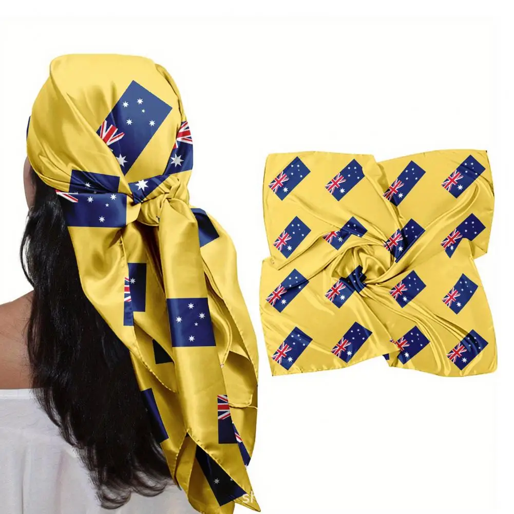 Multi-use Fashion Accessory Turban Hat Italian Flag Scarf 35x35 Soft Flowing Headscarf Bandanas Fashion Accessory for Hair Neck