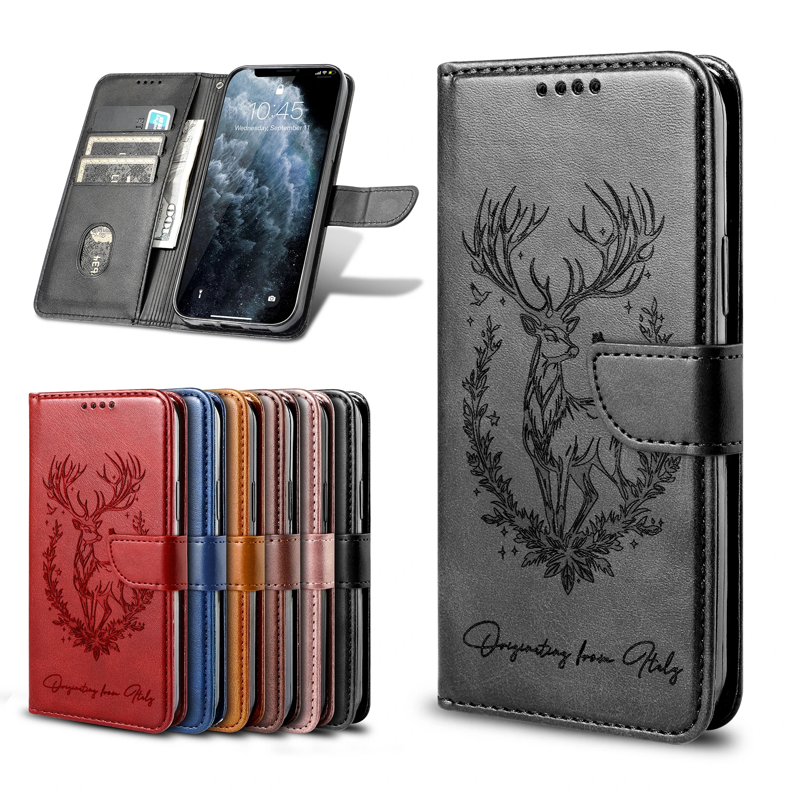 3D Tier Leder Telefon Brieftasche Fall Buch Für Samsung Galaxy A13 A23 A33 A53 A73 A14 A24 A34 A54 A15 A25 A35 A55 A04s A05s Abdeckung