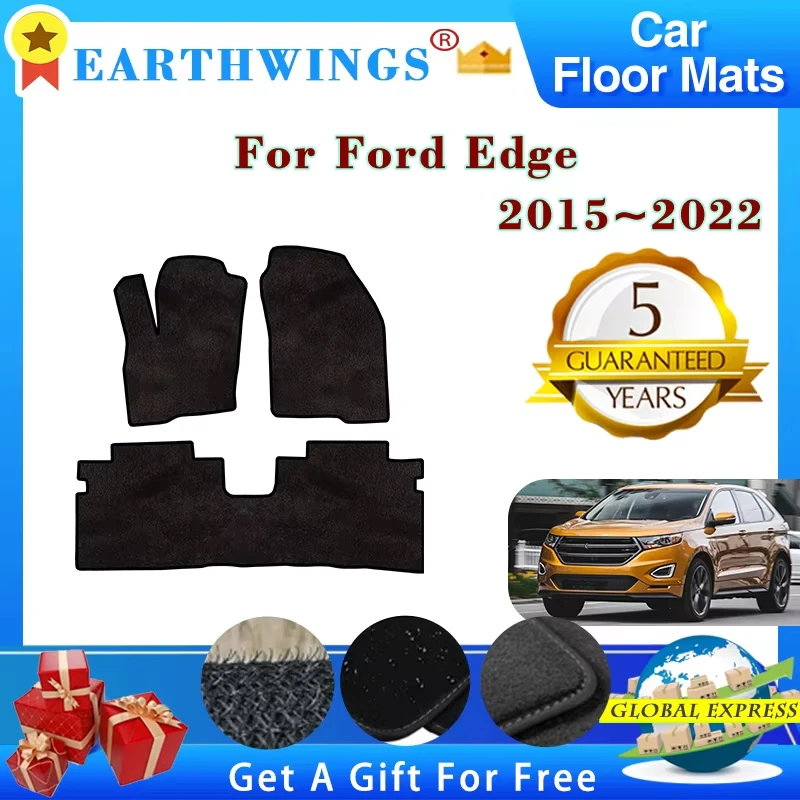 

Car Floor Mats For Ford Edge 2015-2022 2016 2017 Five Seats Rugs Panel Footpads Anti-slip Carpet Cover Pad Foot Pads Accessories