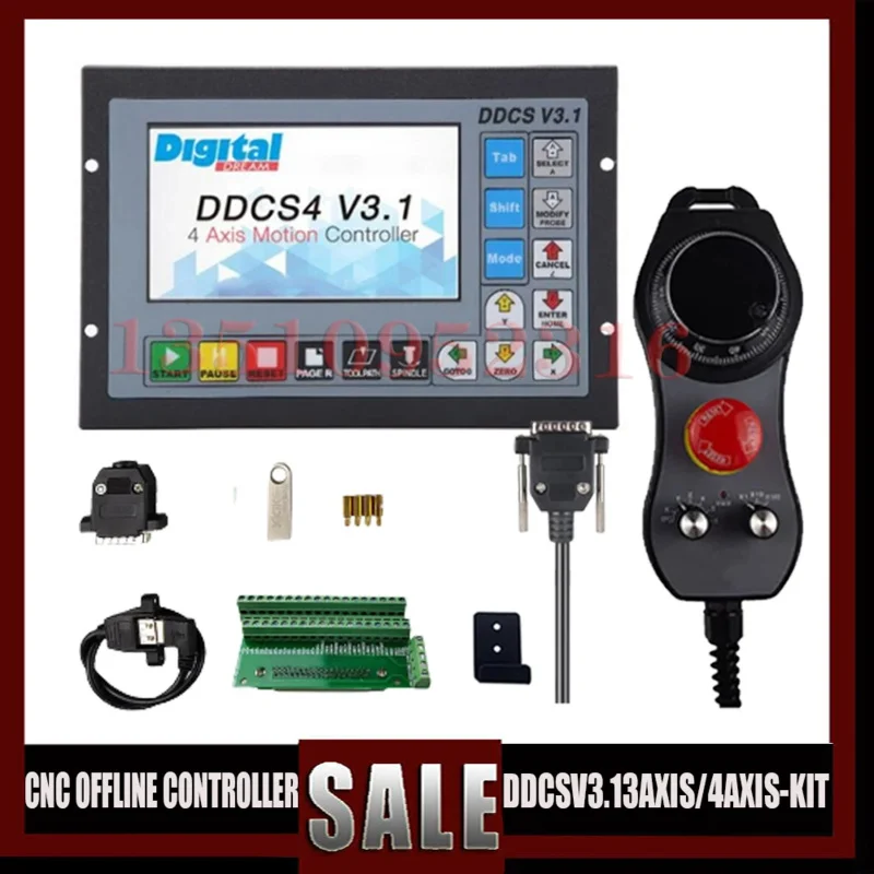 Ddcsv3.1 Cnc Offline 3-/4- 500Khz G Code Mach3 Usb Controller 6-Axis Emergency Stop Handwheel Mpg