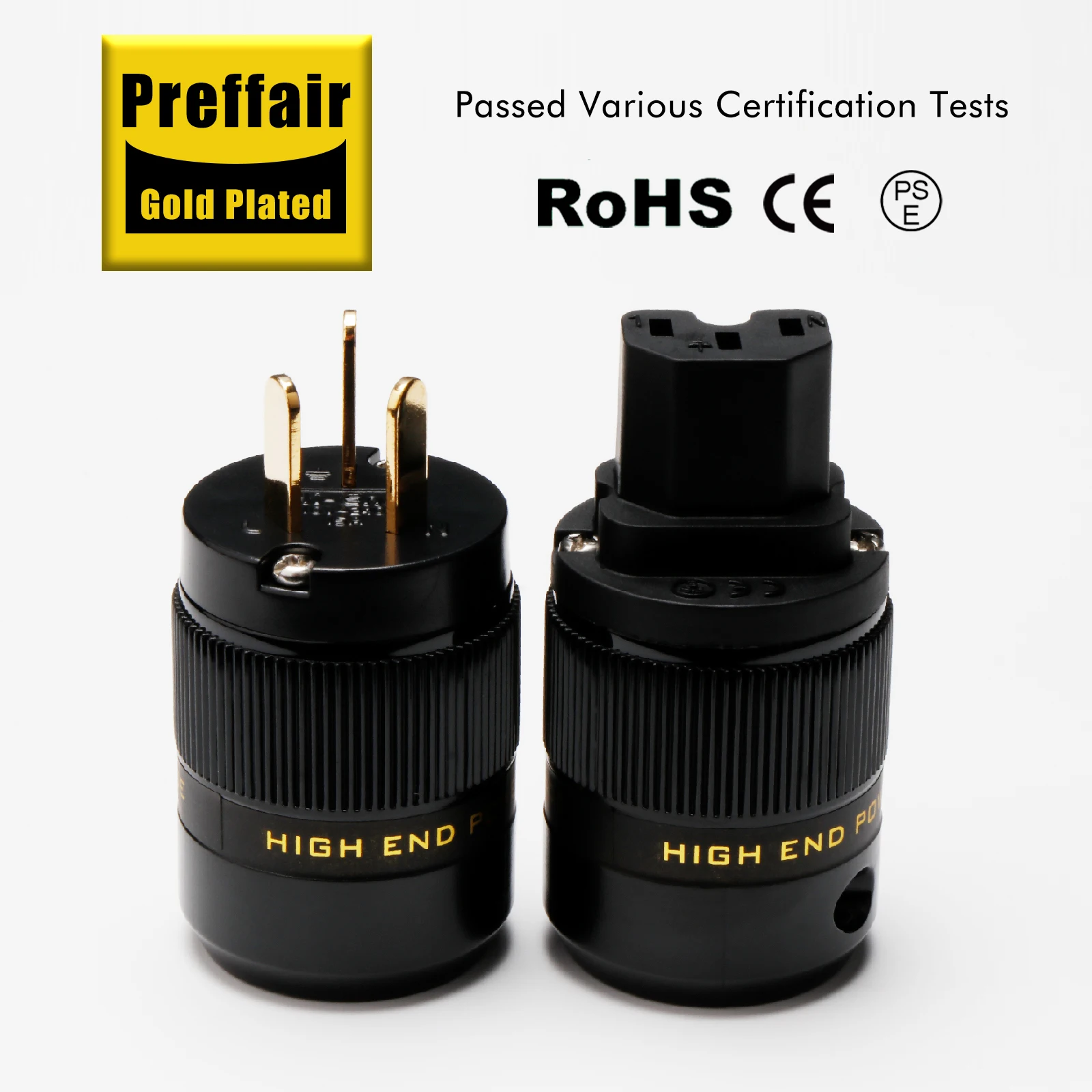 Preffair HIFI Audio AU AC Stecker Rhodium/Gold Beschichteter Anschluss C15 Buchse für DIY Stromkabel – Detail 5