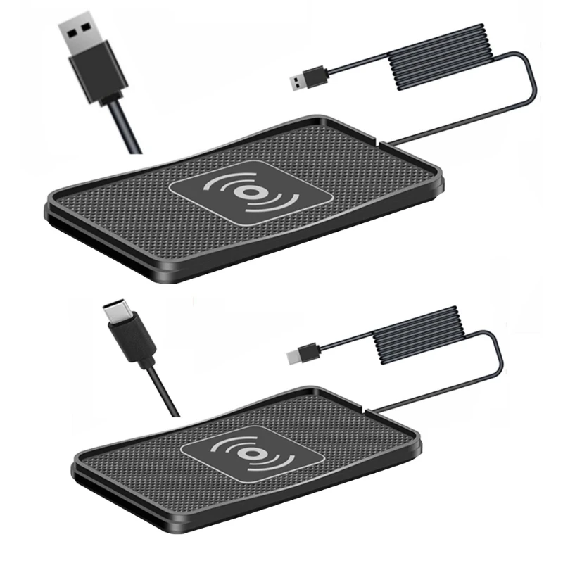 15W Car Wireless Mats Silicone NonSlip Pad for Smartphones Fast Charging
