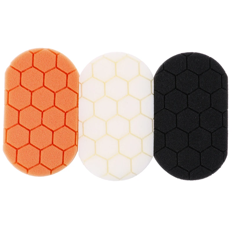 3pcs Hex-logic Hand Applicator Sponge Waxing Pad Polishing Pads Buffing Pads