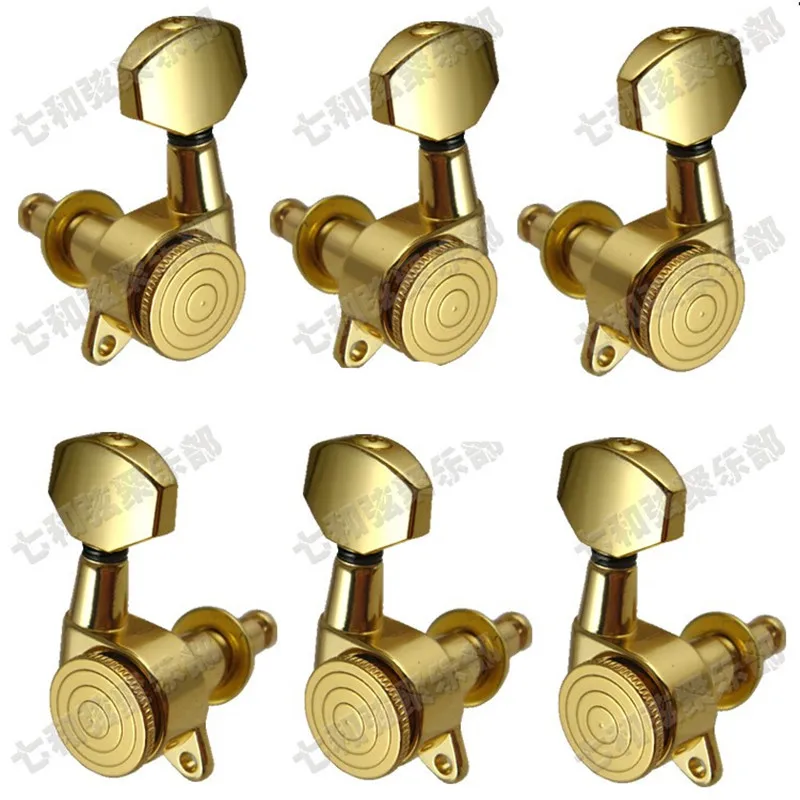 

3R3L Gold Locked String Guitar Tuning Pegs Keys Tuners Machine Heads For Acoustic Electric Folk Guitar Accessories Parts