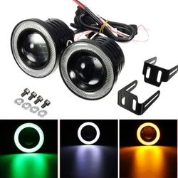 2.5''3''3.5'' 30W Car White COB LED Projector Angel Eyes white Ring DRL Fog Light Lamp Daytime Running DayLight Turn Signal Trun