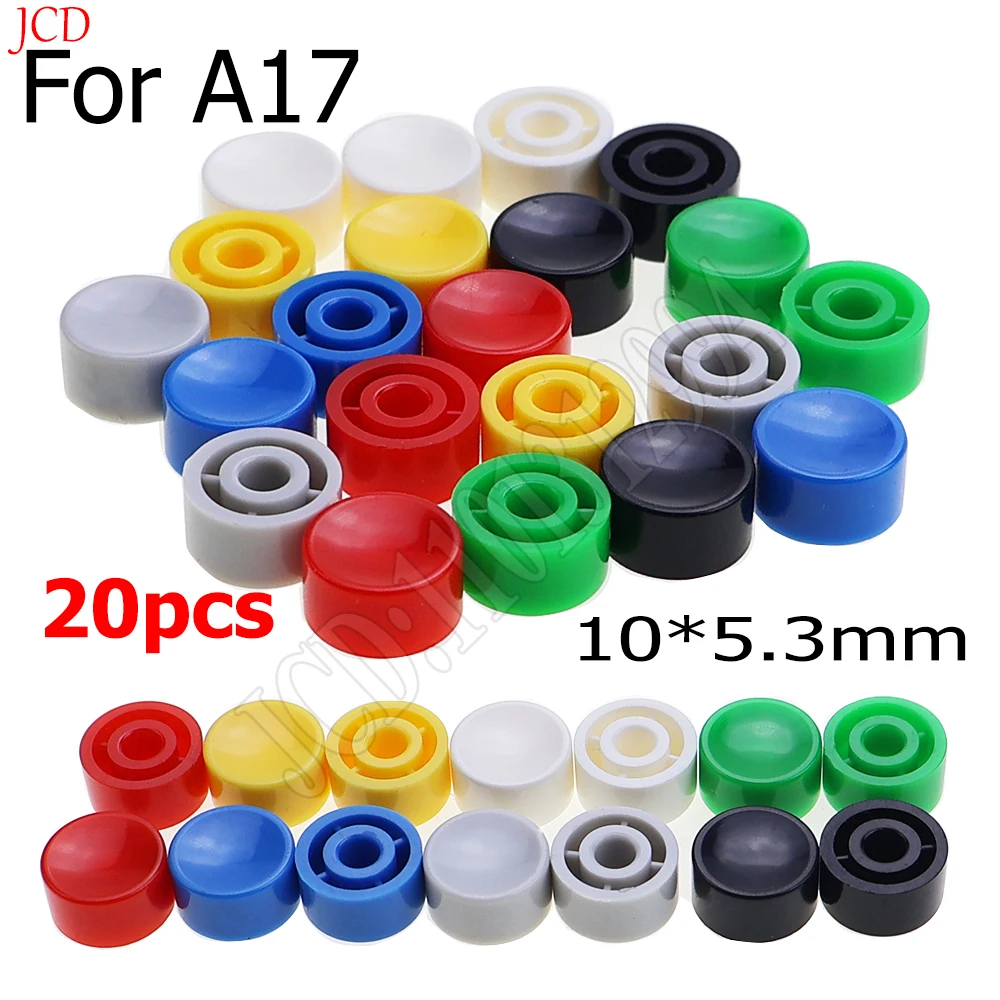 

Для A17 легкая сенсорная кнопка, совместимая с круглой ручкой 6X6, крышка переключателя, круглая крышка кнопки, диаметр 10 мм, толщина 5,3 мм