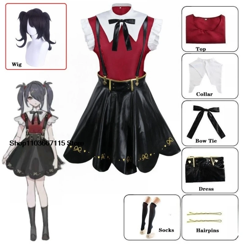 Needy Girl Overdose/Needy Streamer Overload Ame KAngel Carnival Uniform Christmas Party Dress Clothes Halloween Cosplay Costume