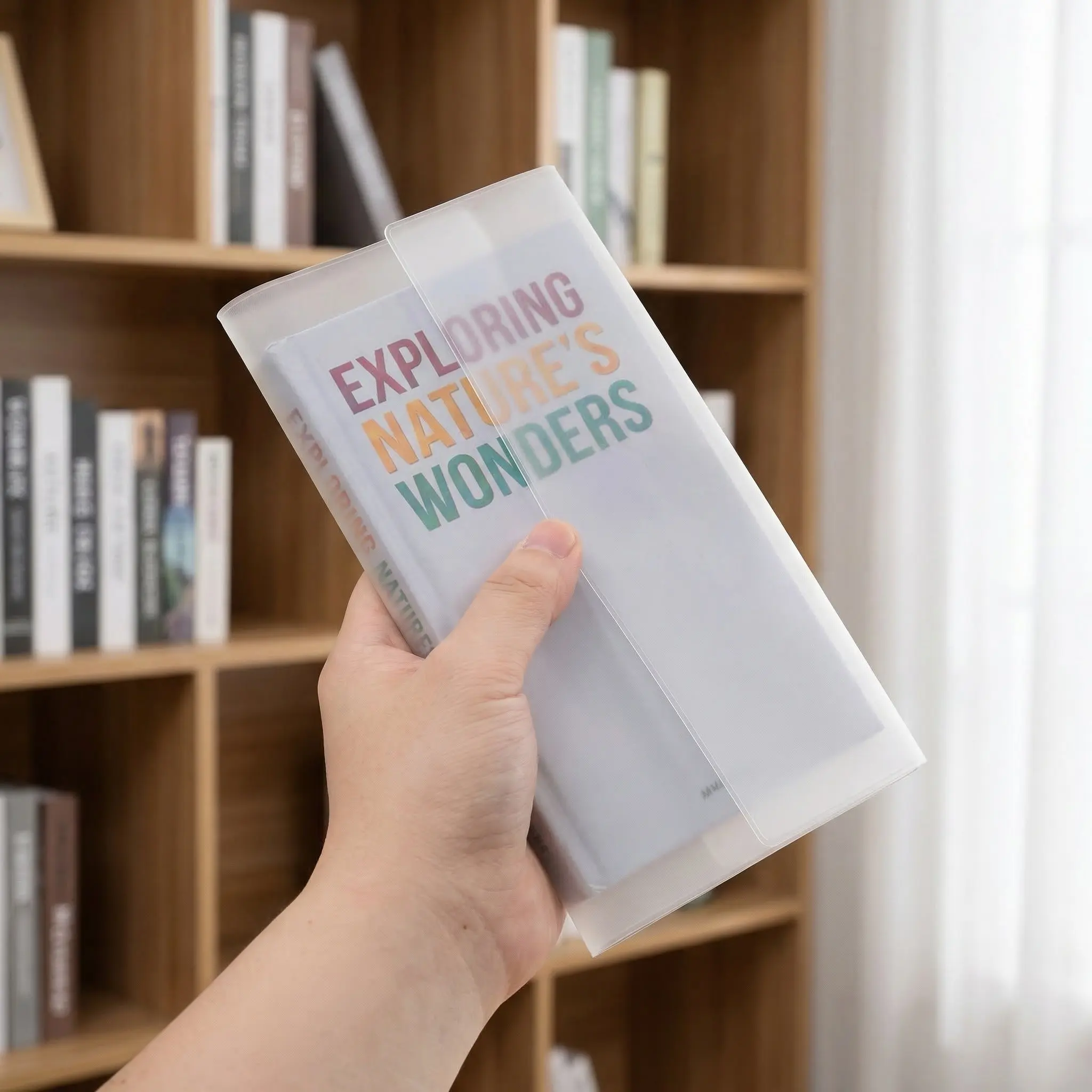 4Pcs Clear Notebook Covers PVC Waterproof Book Protector for 48K Journal Planner Hardback Book Protection School Office Use