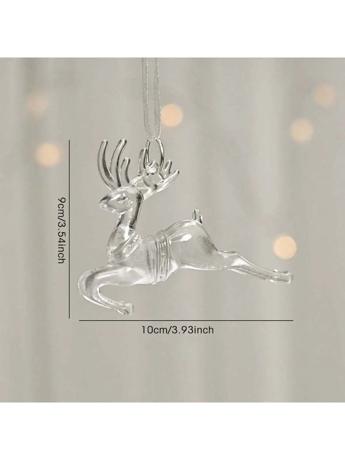 Weihnachtsbaum Dekoration Kristall Anhänger Weihnachtsschmuck Schneeflocke und Eiszapfen Weihnachten Hirsch Pentagramm Engel Ornament – Detail 2