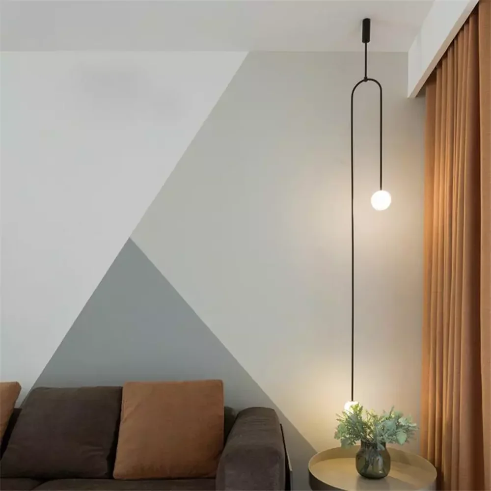 Modern Glass Ball Pendant Lighting For Bedroom/Hotel Nordic Gold Pendant Lamp /Hanging Lights Art Deco Pendant Lamp Home Indoor image 5