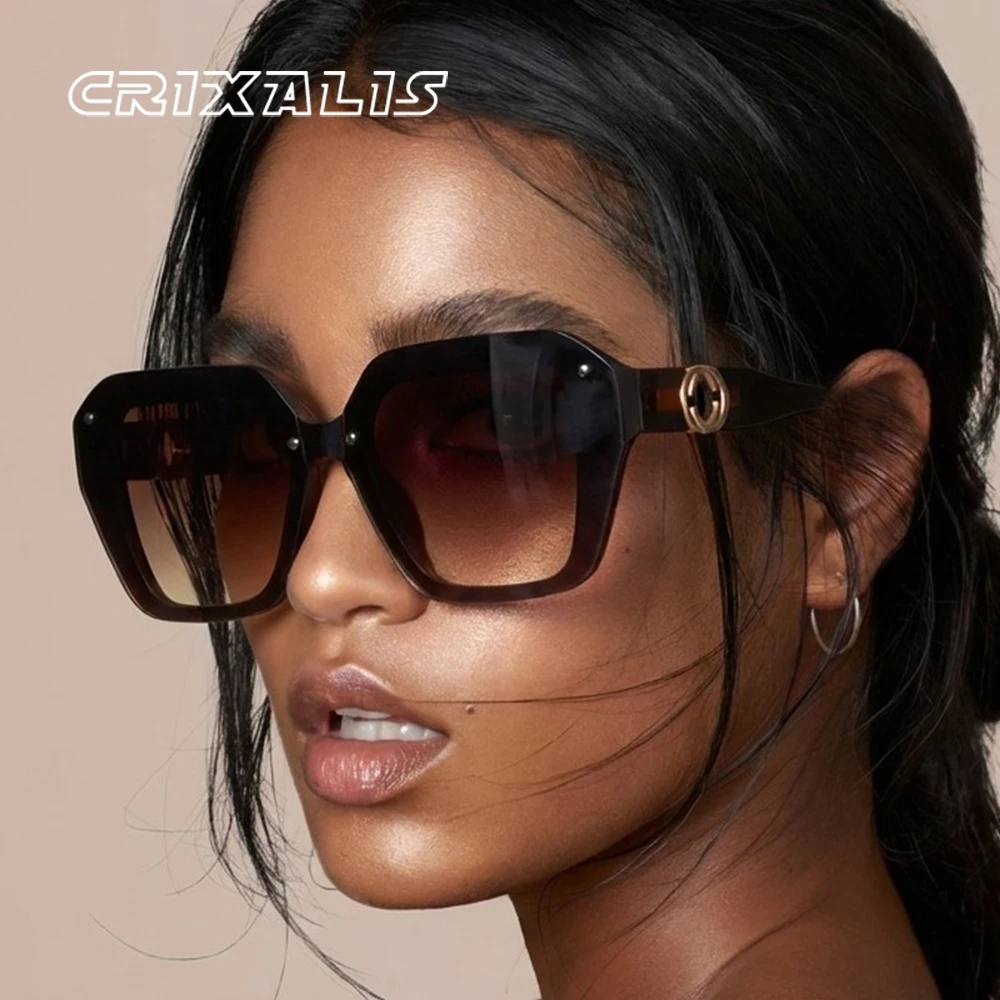 CRIXALIS Modische Damen-Sonnenbrille für Party, formelle Business-Dekorationsbrille, neutral, entspiegelt, für Männer und Frauen, UV400