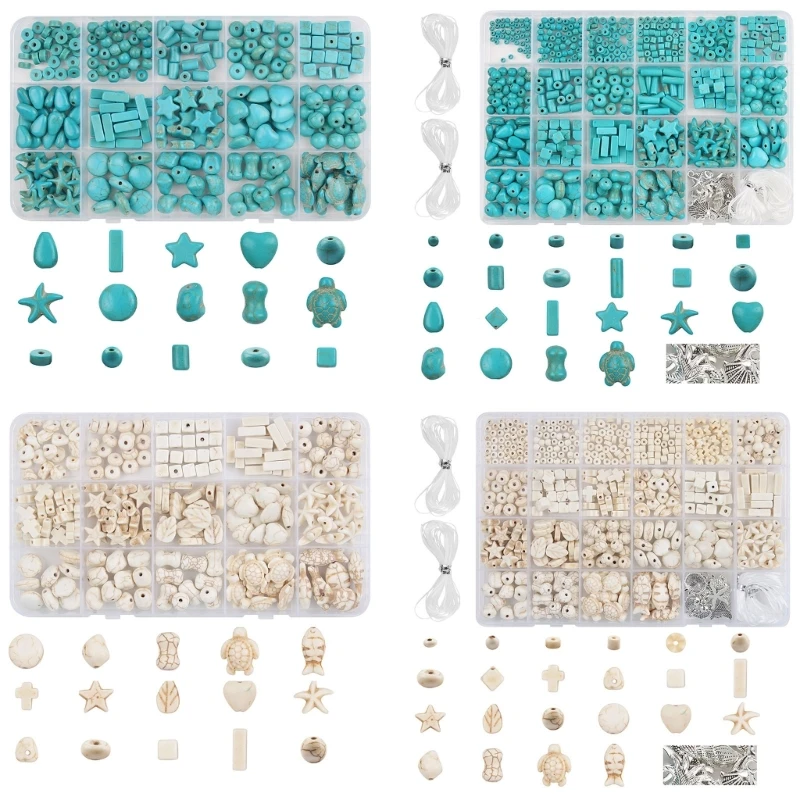 

Multipurpose Green/White Turquoise Beads Jewelry Making Supplies