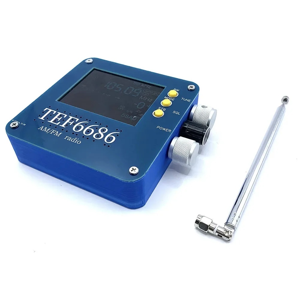Antenna Radio Receiver Blue Large LCD Screen Radio Receiver Short Wave Supported TEF TEF6686 Radio Receiver Practical