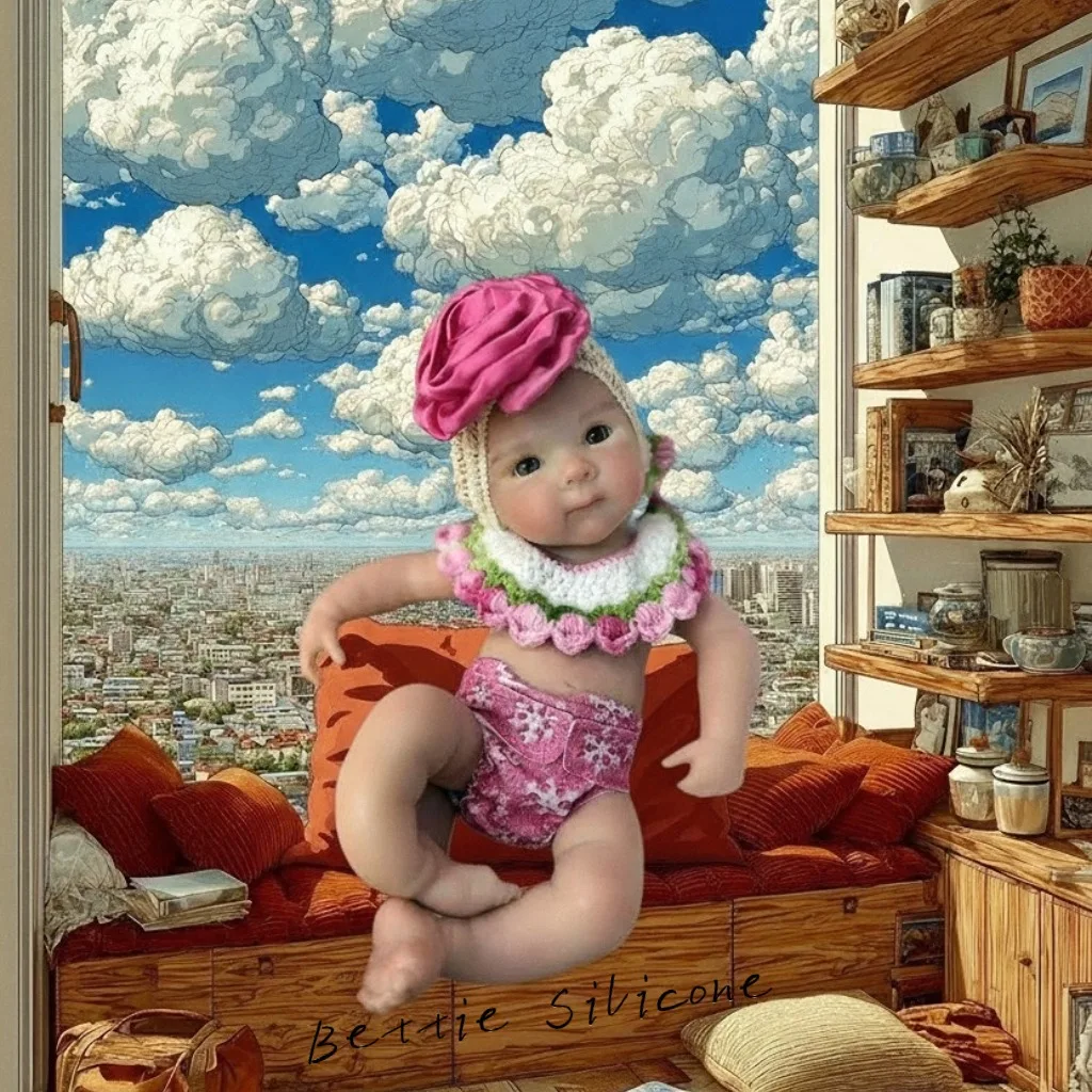 Aizwa1 13インチ ベティ シリコン製 女の子 手作り ソフトタッチ ベベ リボーンドール 子供向け 誕生日プレゼント