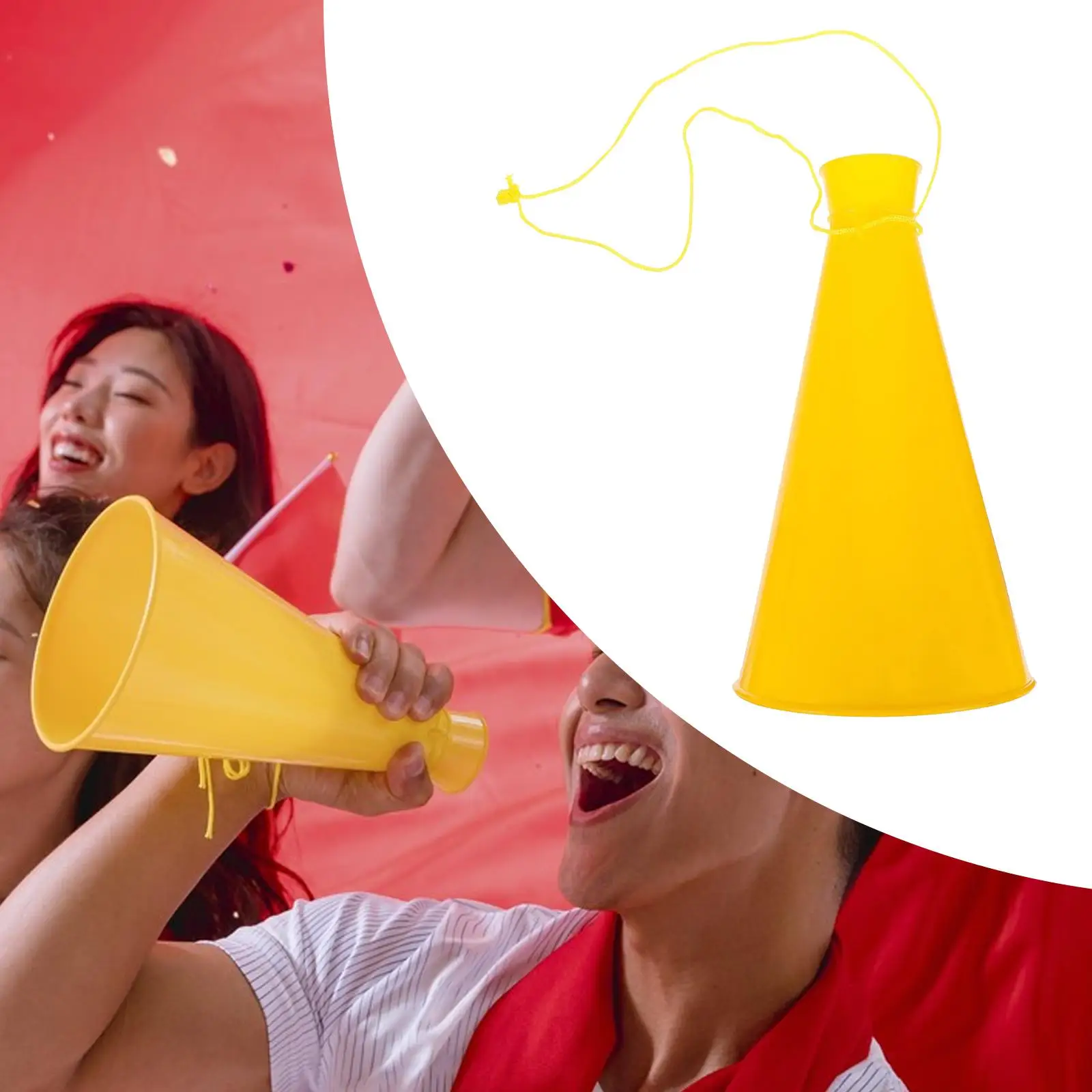 Cheering Horn for Sports Events Match Game Prop Plastic Trumpet Megaphone Noise Maker for Birthday Party Camping Halloween
