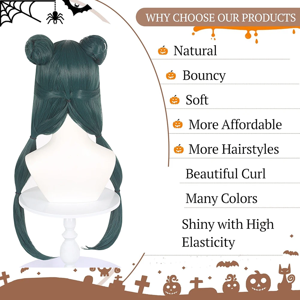 Maomao Cosplay Wig The Apothecary Diaries Double Bun Braid Heat Resistant Synthetic Hair For Women Role Play Costume Party