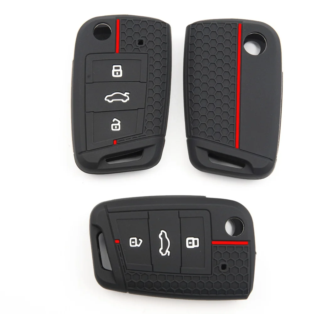 Key Fob Case For VW Golf 7 MK7 VII Tiguan Polo For Skoda Octavia A7 Kodiaq For Seat Ateca Leon Full Coverage Stylish Reliable