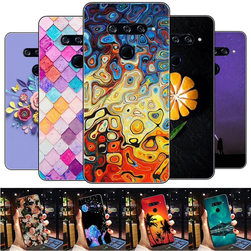 For LG V50 V 50 ThinQ 5G 6.4inch Case Silicone Soft Colorful TPU Phone Cases for LG V50 Back Cover Bumper Funda LGV50 Coque