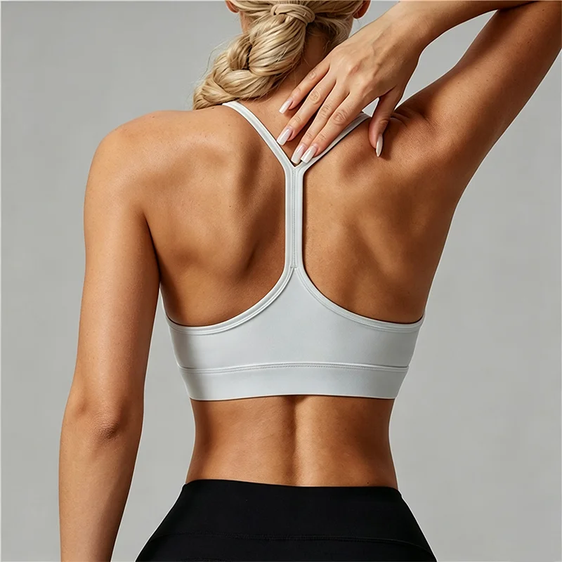 Sports Bra Women Quick Dry Yoga Tank Top Shockproof Breathable Workout Fitness Vest Padded Training Running Activewear causal