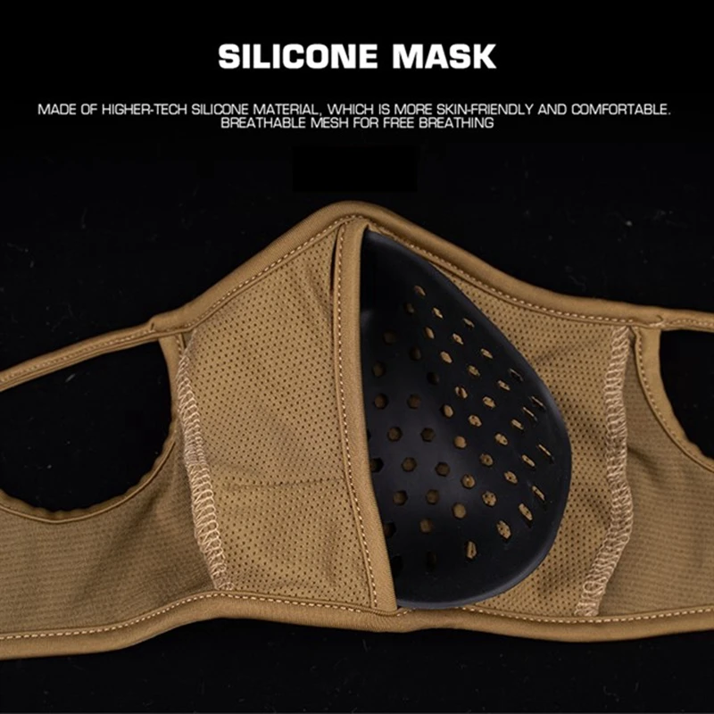 Tactical Shooting Mask Outdoor Sports Breathable Elastic Soft Face Protective Military Airsoft Combat Mask