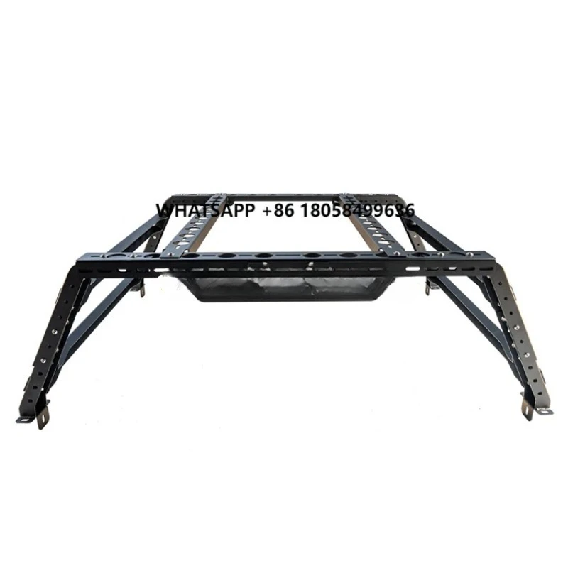 

Full Size Truck Bed Overland Rack Land Frame Pickup Rear Bucket Custom Universal Anti-Roll Frame Roof Rack Adjustable Iron Bar