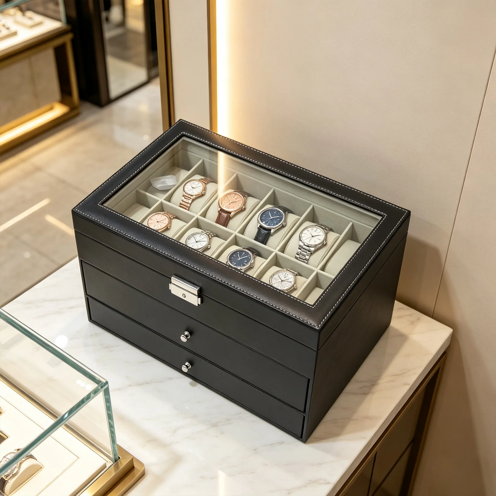 Scatola portaoggetti da tavolo - Jewelry Box Watches Bracelets recensione e prezzo