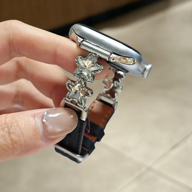 

1 simple and luxurious strap compatible with iWatch strap 38mm 40mm 41mm 42mm 44mm 45mm 49mm fashionable handmade strap